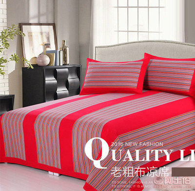 【精彩家紡2017夏季新款純棉老粗布三件套廠家直銷(xiāo)可折疊式?jīng)鱿着l(fā)老粗布涼席】博興縣城東街道辦事處精彩家紡店 - 產(chǎn)品庫(kù)