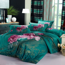 LEELAND禮瀾床品家紡 歐式貢緞提花全棉床上用品四件套純棉 繽紛花語 1.8米床 - 京東觸屏版